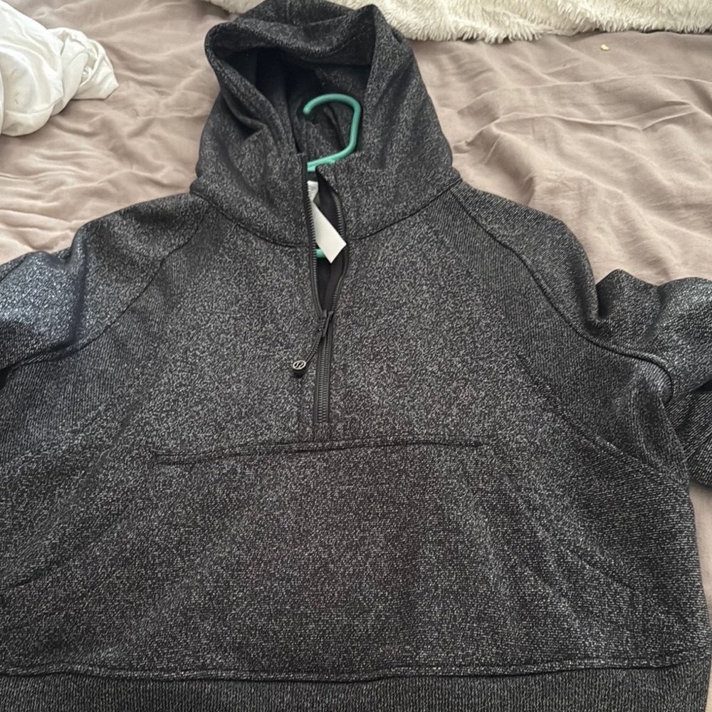 Scuba hoodie 1/4 zip shine